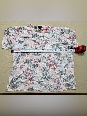 Torrid Women’s Plus Size 2 Pink Floral Ruched Knit Crew Neck T-Shirt Top